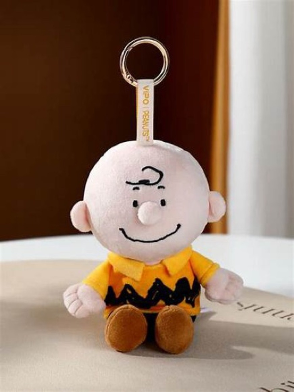 BNIB VIPO x PEANUTS Snoopy Cute Pals Series Plush Keychain - Charlie Brown